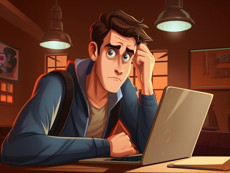 Foto gratuito retrato de un hombre al estilo de dibujos animados