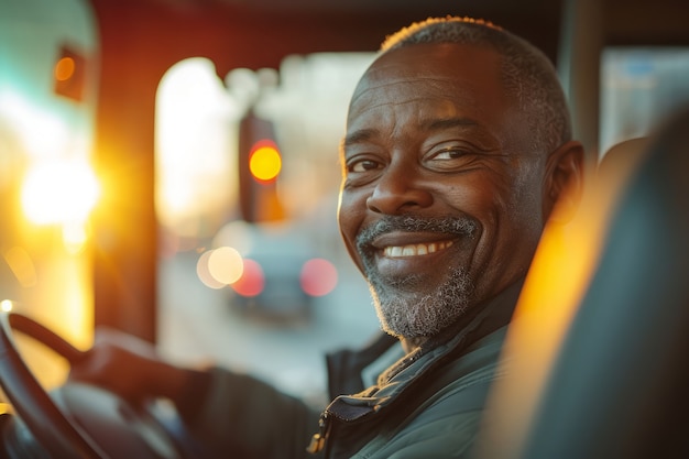 Foto gratuita retrato de un hombre ejerciendo su profesión para celebrar el día internacional del trabajo