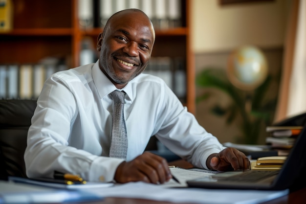 Foto gratuita retrato de un hombre ejerciendo su profesión para celebrar el día internacional del trabajo