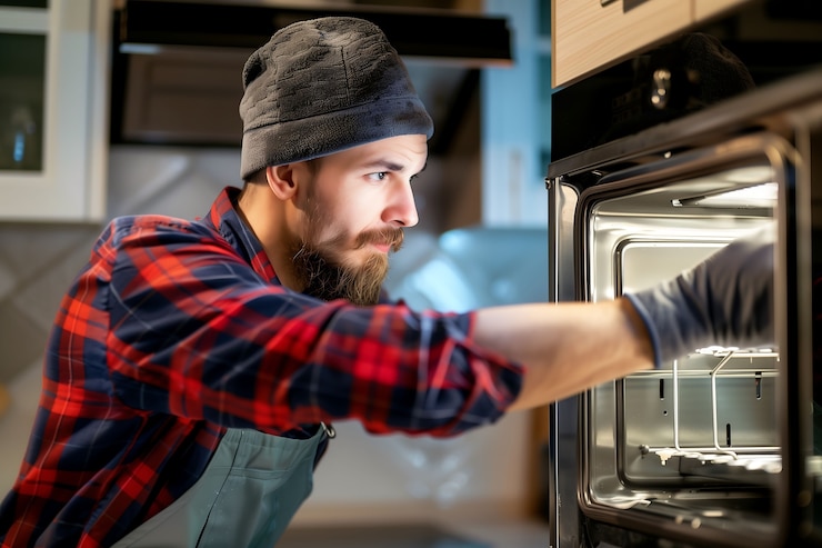 Foto gratuito retrato de un hombre haciendo tareas domésticas y participando en la limpieza del hogar