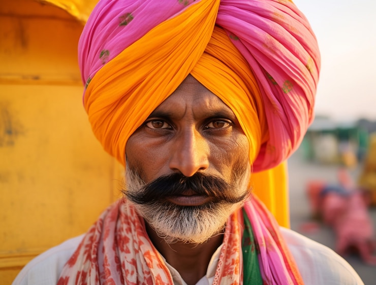 Foto gratuito retrato de un hombre indio