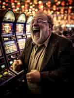 Foto gratuita retrato de un hombre jugando en un casino