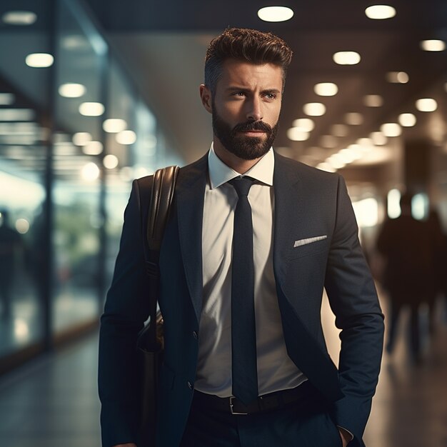 Retrato de hombre de negocios elegante y profesional