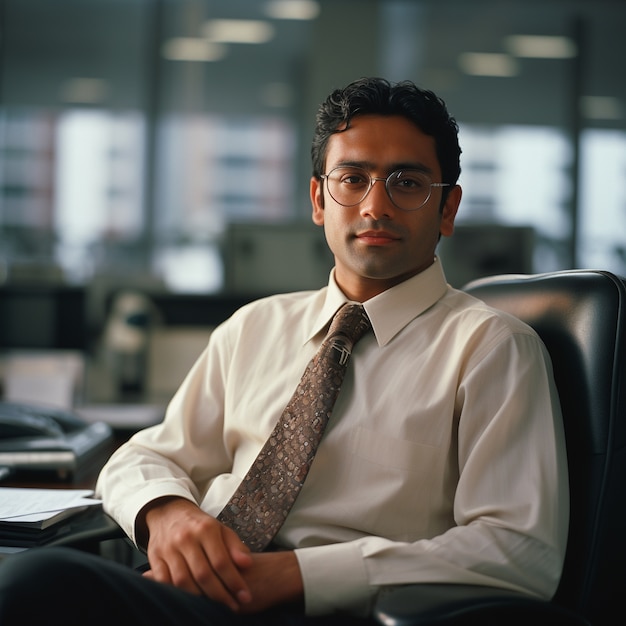 Foto gratuita retrato de hombre de negocios elegante y profesional