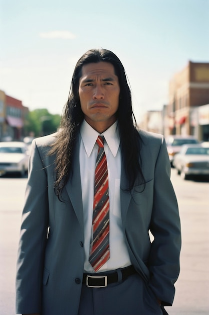 Retrato de un hombre de negocios indígena