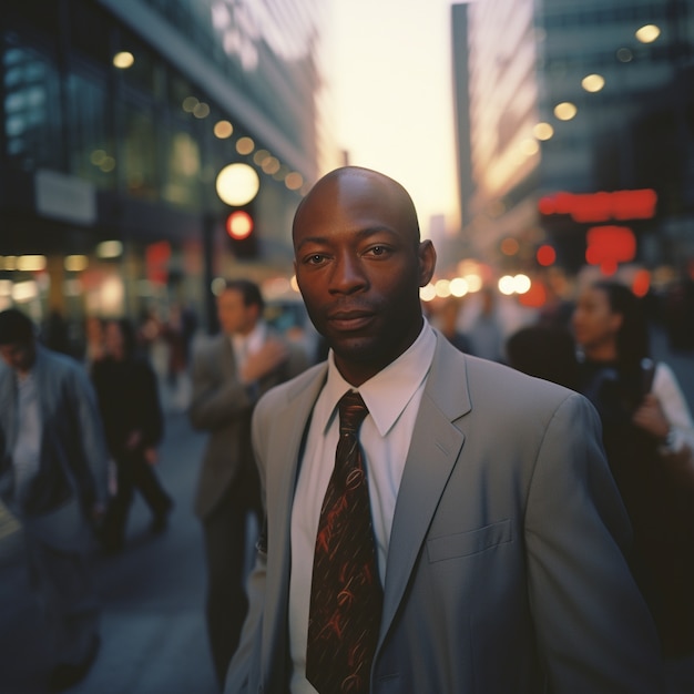 Foto gratuita retrato de hombre de negocios profesional y elegante