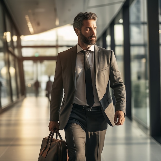 Foto gratuita retrato de hombre de negocios profesional y elegante