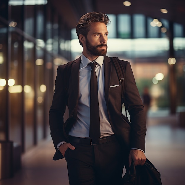 Retrato de hombre de negocios profesional y elegante