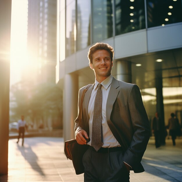 Retrato de hombre de negocios profesional y elegante