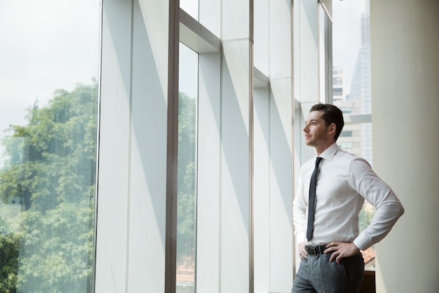 Retrato de hombre de negocios en la ventana 4