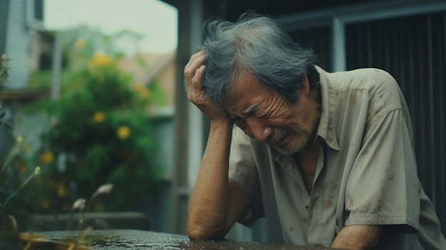 Foto gratuita retrato de un hombre triste