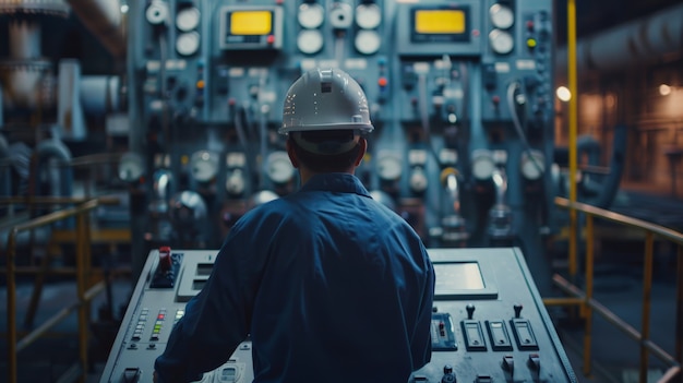 Foto gratuita retrato de los ingenieros durante las horas de trabajo en el sitio de trabajo