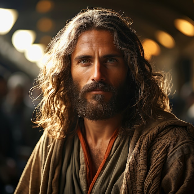 Retrato de Jesús al aire libre