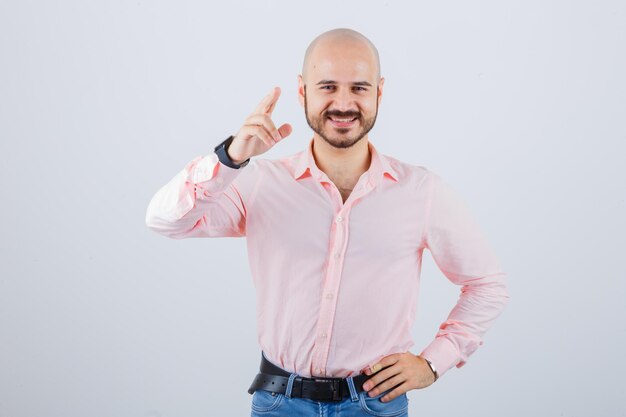 Retrato, de, un, joven, confiado, hombre