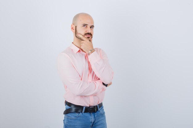 Retrato, de, un, joven, confiado, hombre