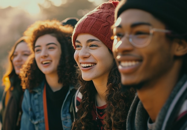 Foto gratuita retrato de jóvenes estudiantes de escuela