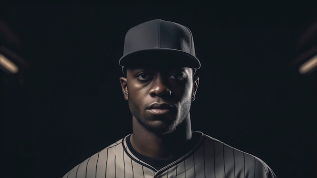 Foto gratuita retrato de jugador de béisbol de plano medio