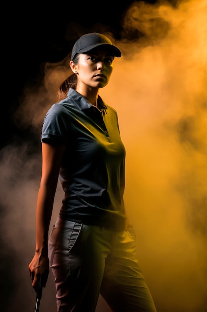 Foto gratuita retrato de un jugador de golf