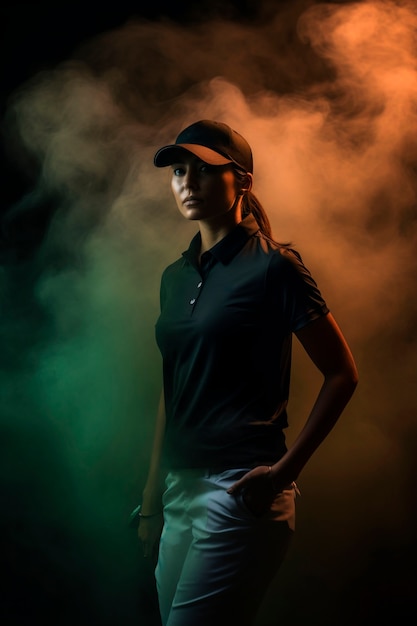 Foto gratuita retrato de un jugador de golf