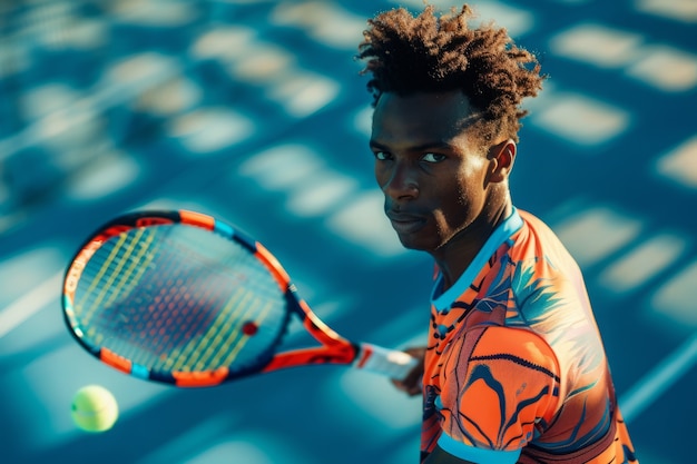 Foto gratuita retrato de un jugador de tenis