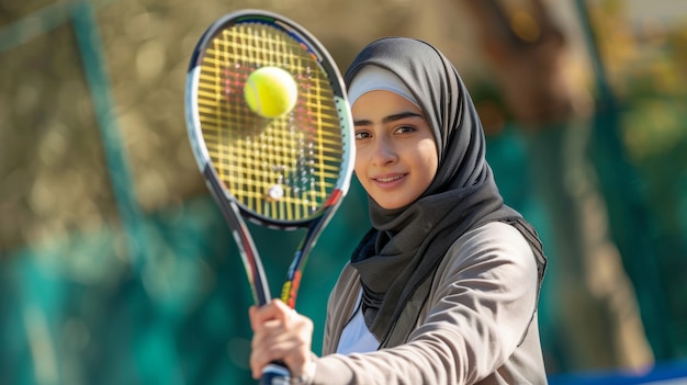 Foto gratuita retrato de una jugadora de tenis