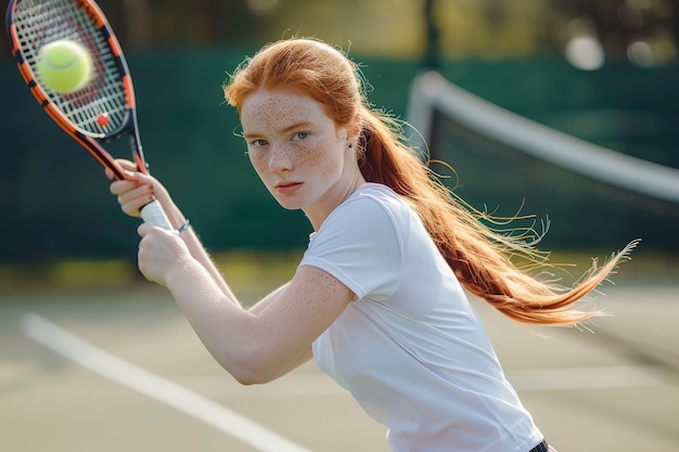 Retrato de una jugadora de tenis