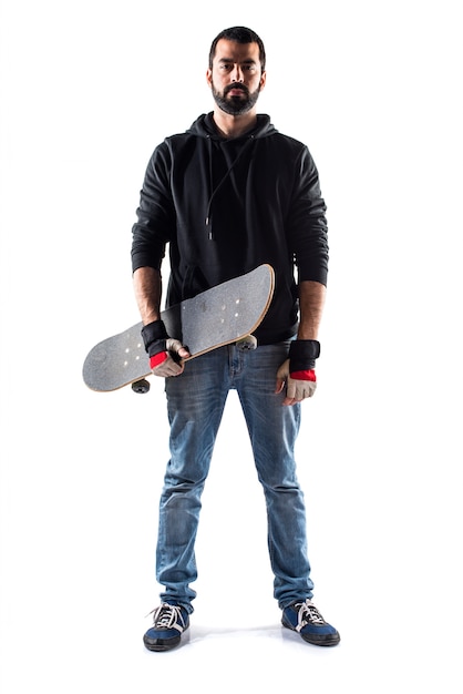 Retrato longboard latin persona patinadora