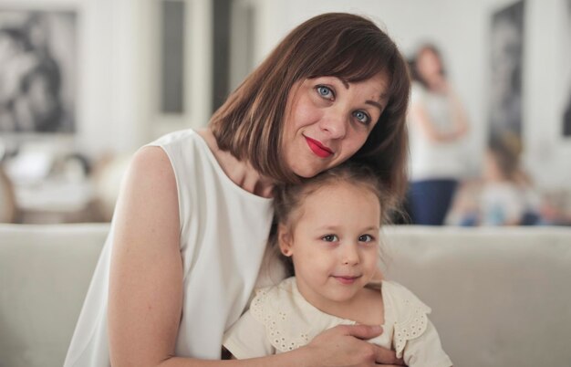 Retrato de una madre y su hija