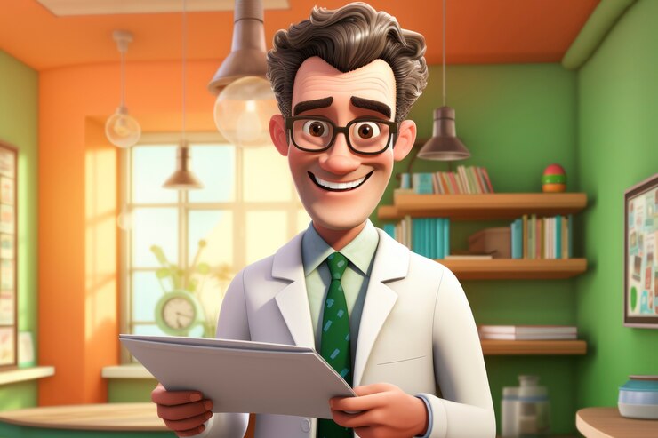 Foto gratuito retrato de un médico en 3d