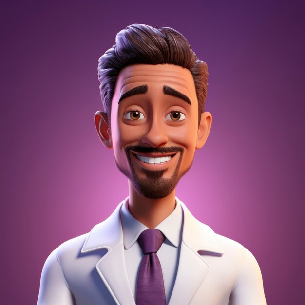 Foto gratuita retrato de un médico masculino en 3d