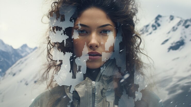 Foto gratuito retrato de una mujer adulta en estilo de arte digital