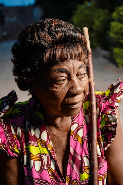 Retrato de mujer africana