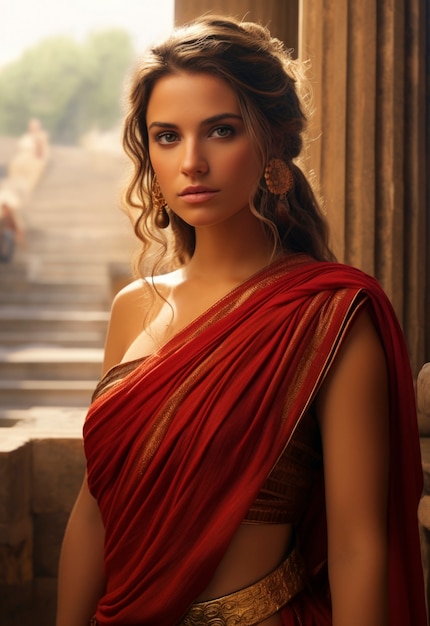 Retrato de mujer del antiguo imperio romano.