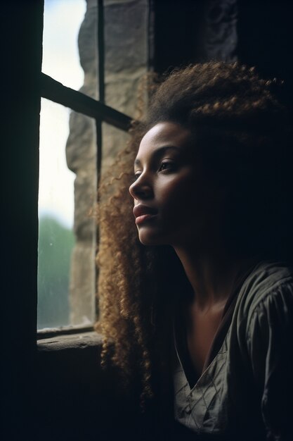 Retrato de mujer durante la época medieval