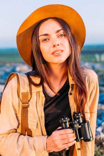 Retrato de una mujer con estilo