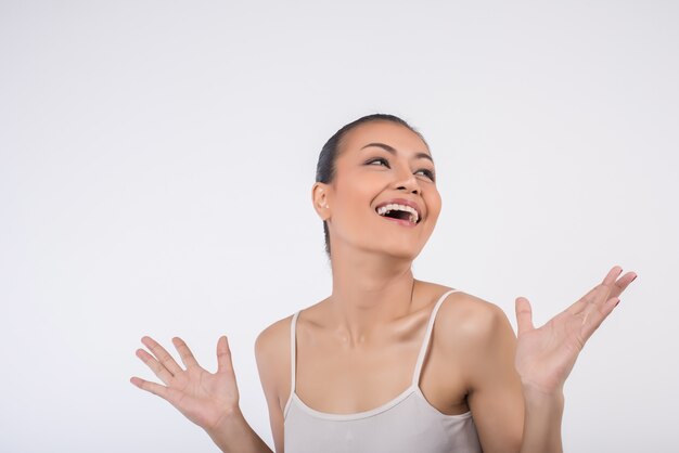 Retrato de una mujer feliz