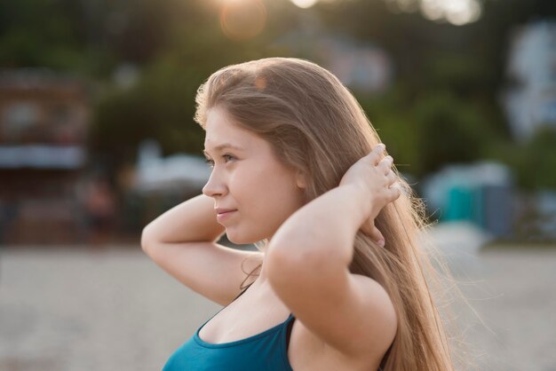 retrato de mujer hermosa