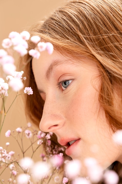 Retrato de mujer joven belleza