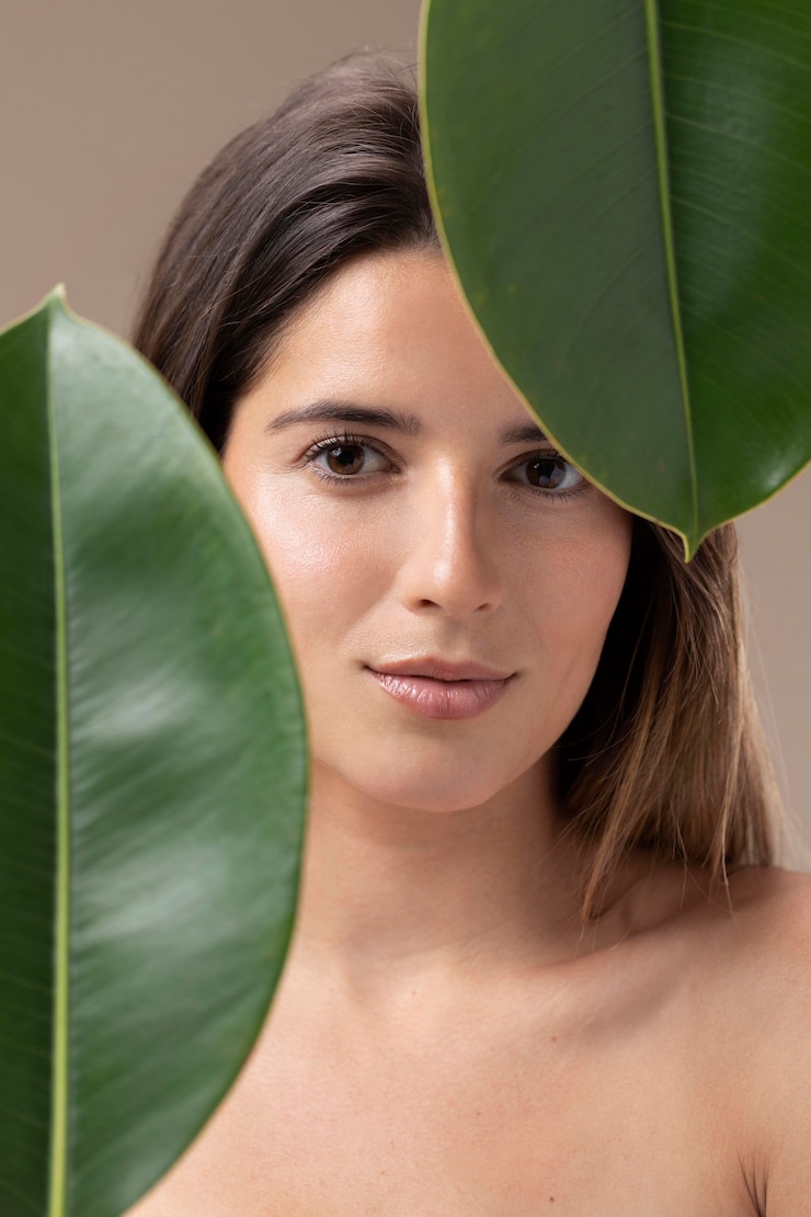 Foto gratuito retrato de mujer joven natural