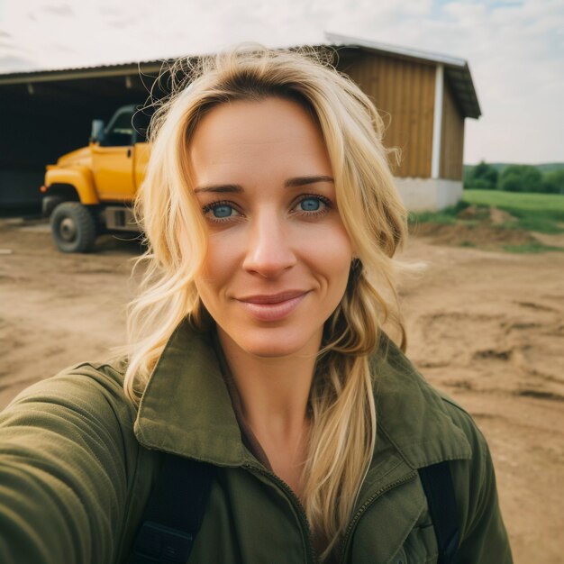 Retrato de una mujer millennial que vive en el campo después de mudarse de la ciudad