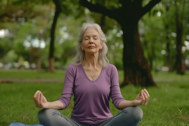 Retrato de una mujer con prendas de moda de color lavanda para el color del año