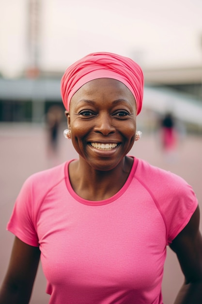 Retrato de una mujer sonriente en vista frontal