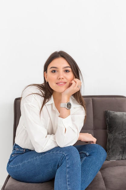 Retrato mujer sonriente