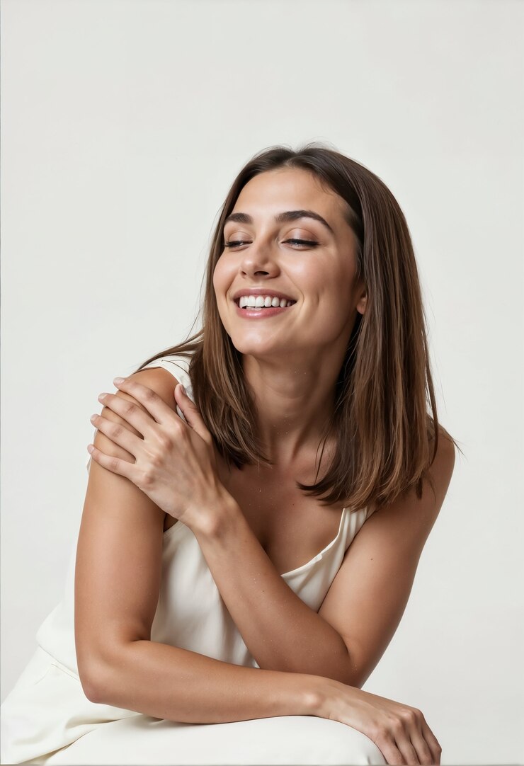 Foto gratuito retrato de una mujer sonriente