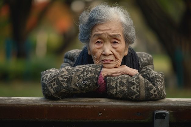 Foto gratuita retrato de una mujer triste y solitaria