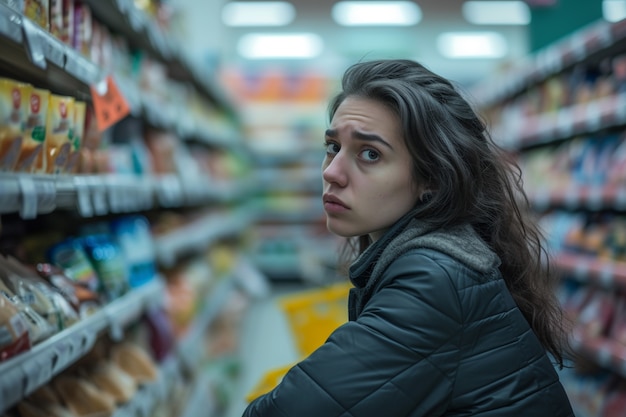 Foto gratuita retrato de una mujer triste y solitaria