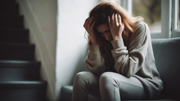 Retrato de una mujer triste