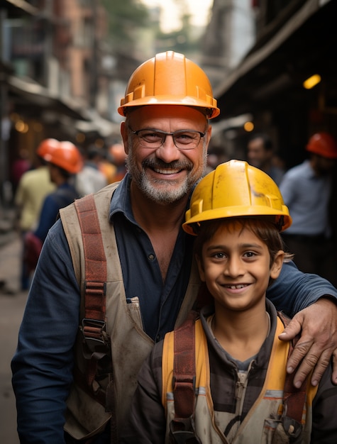 Foto gratuita retrato de niño indio con viajero