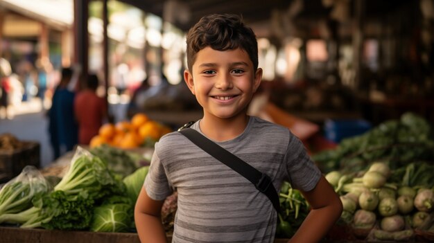 Foto gratuita retrato de niño pequeño