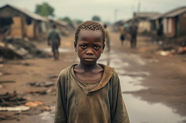 Retrato de un niño triste